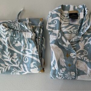 Pottery Barn Kids Blue and White Pajama Set